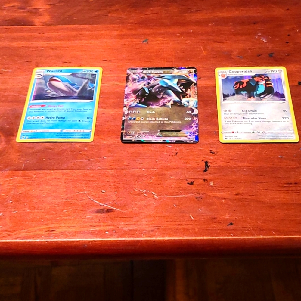 Waillord Black kyurem EX and Copperjah all holos